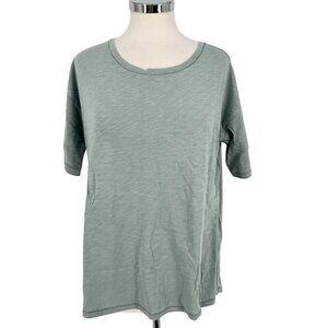 Barefoot Dreams Malibu Collection Slub Jersey Tee Waterfall Size Medium NWT